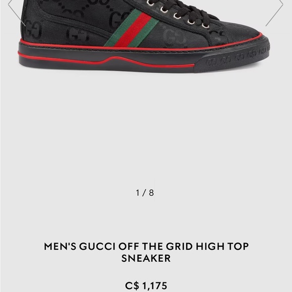 MEN'S GUCCI OFF THE GRID HIGH TOP SNEAKER - Picture 6 of 6